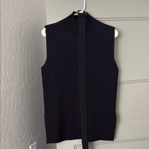 VICI | Knit Mock Neck Belted Top - Black - Medium